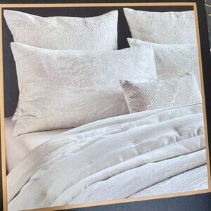Donna Karan Home woven jacquard Seduction Standard Shams Ivory Set of 2